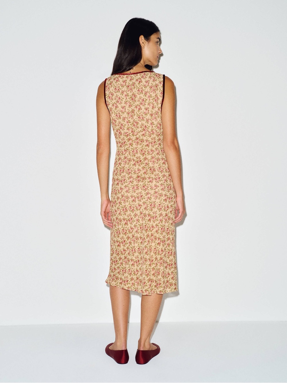 NWT Reformation Nomi Savory Slip Midi Dress Sleeveless 0 retail dress $198 - Picture 4 of 4